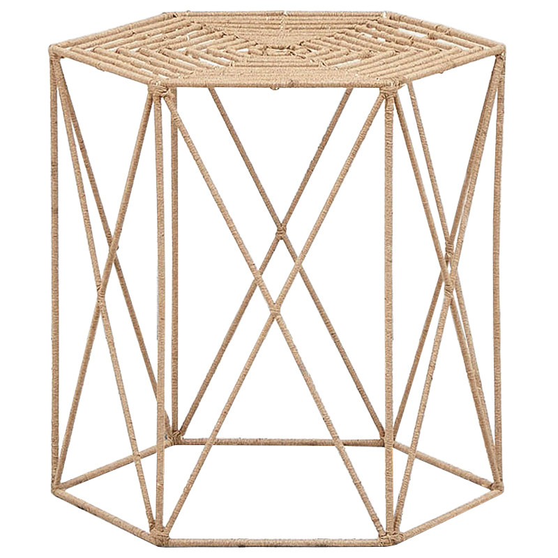 Приставной стол Wicker Alma Side Table Бежевый Приставной стол Wicker Alma Side Table Бежевый в Костроме | Loft Concept