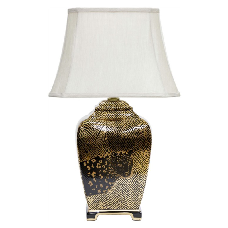 Настольная лампа Leopard Table lamp black and gold Черный Золотой Белый Настольная лампа Leopard Table lamp black and gold Черный Золотой Белый в Костроме | Loft Concept
