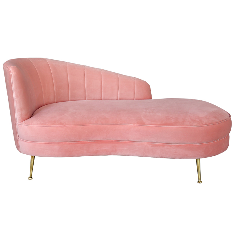 Кушетка Pink Velur Розовый Золотой Кушетка Pink Velur Розовый Золотой в Костроме | Loft Concept