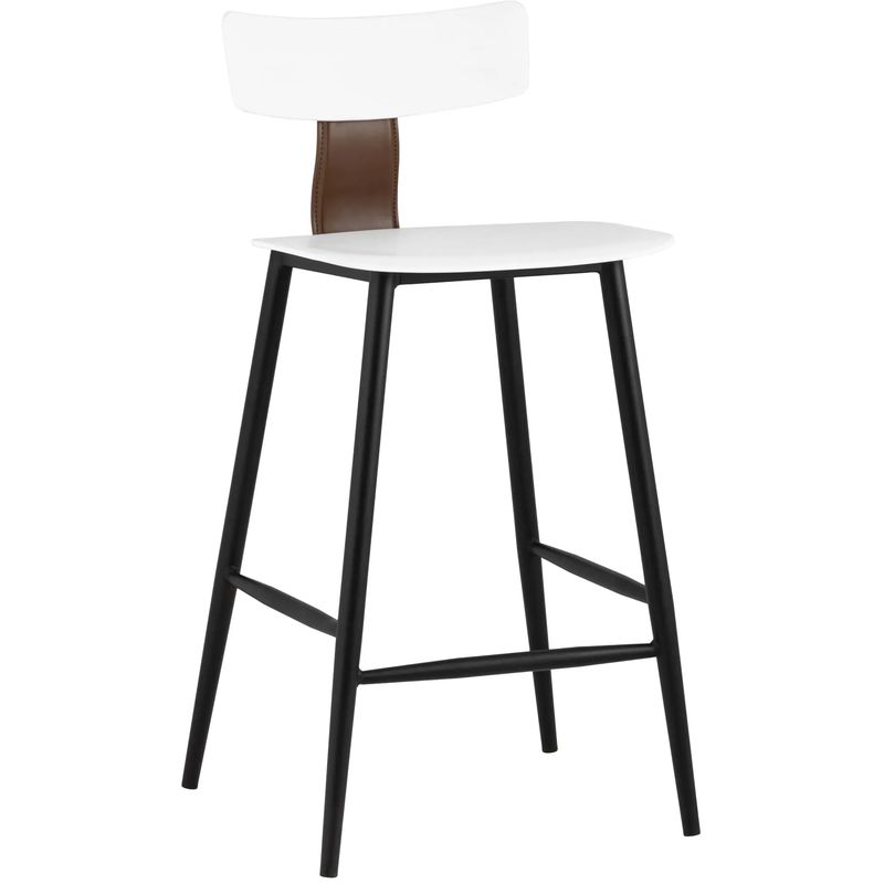 Стул Барный ANT White Eco-Leather 2 шт Белый Коричневый Черный в Костроме | Loft Concept 