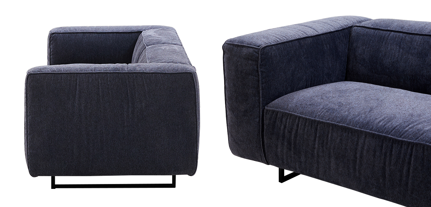 Диван Bastien Soft Dark Blue Sofa - фото