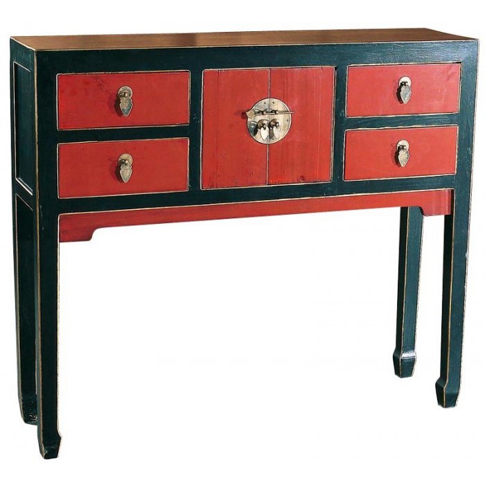 Консоль China Tower Console Красный Консоль China Tower Console Красный в Костроме | Loft Concept