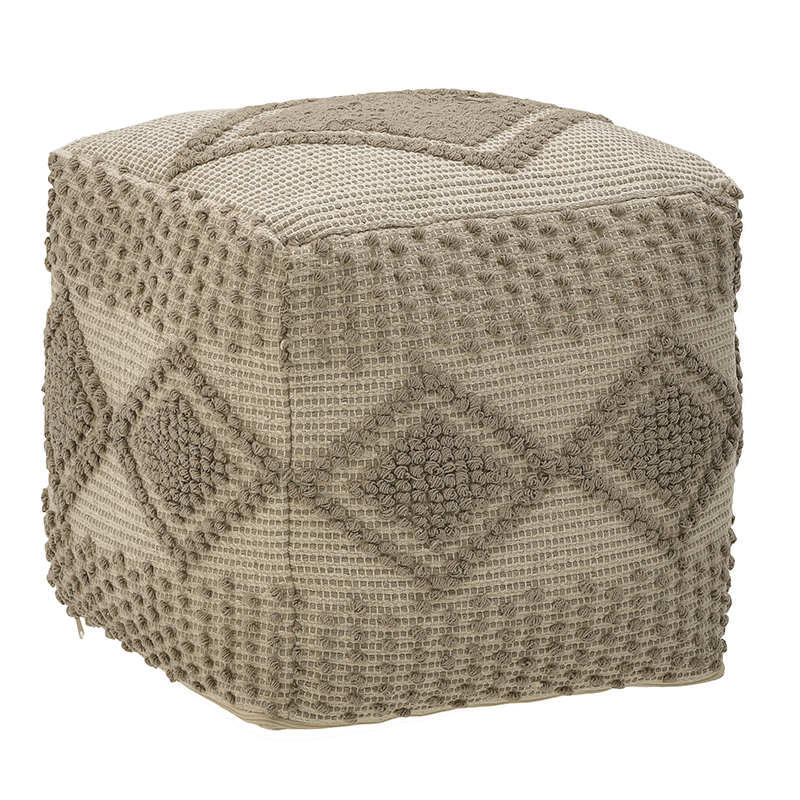 Пуф Kelim Pattern Beige Бежево-серый Пуф Kelim Pattern Beige Бежево-серый в Костроме | Loft Concept