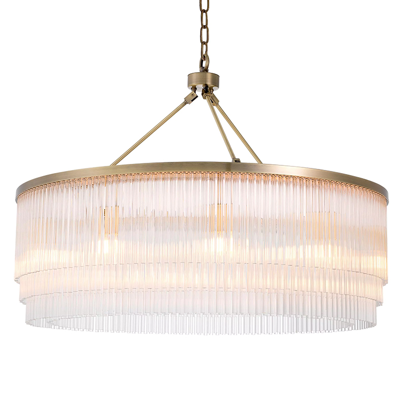 Люстра Eichholtz Chandelier Hector L Brass Латунь Прозрачное Стекло Люстра Eichholtz Chandelier Hector L Brass Латунь Прозрачное Стекло в Костроме | Loft Concept