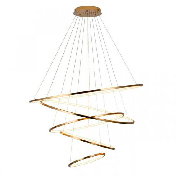 Люстра кольца Ring Horizontal Quintet Gold Золотой Люстра кольца Ring Horizontal Quintet Gold Золотой в Костроме | Loft Concept
