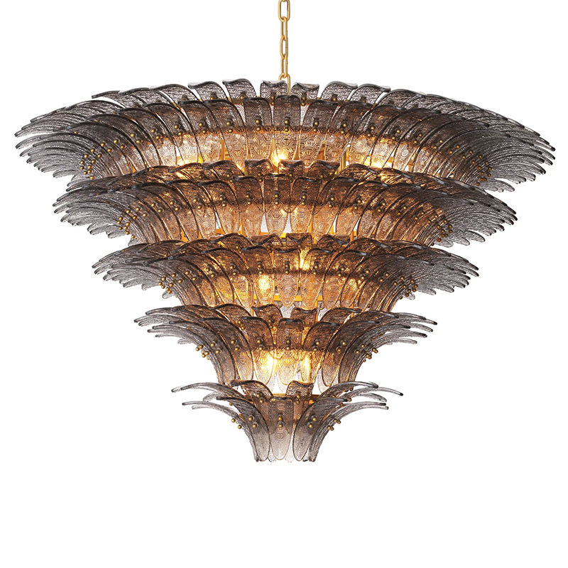 Люстра Philipp Plein Chandelier Bel Air XL Латунь Серый Люстра Philipp Plein Chandelier Bel Air XL Латунь Серый в Костроме | Loft Concept