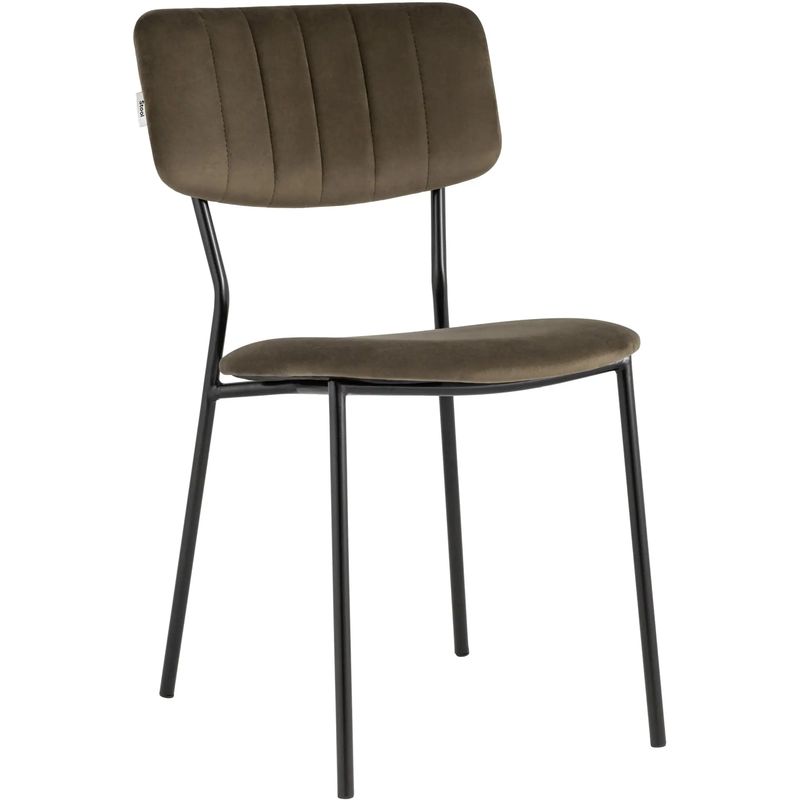 Стул Singer Chair без подлокотника Коричневый Велюр Коричневый Черный в Костроме | Loft Concept 