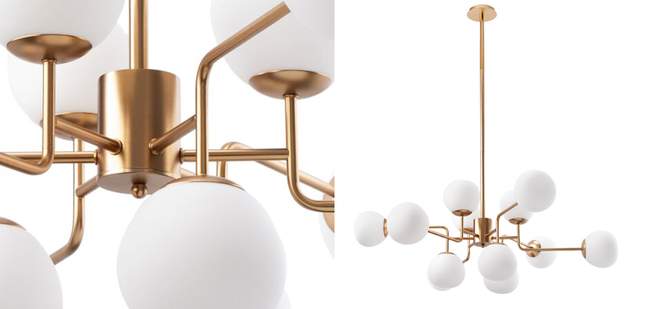 Люстра Tiepolo Ball Chandelier Gold 12 Люстра Tiepolo Ball Chandelier Gold 12 - Loft-Concept в Костроме