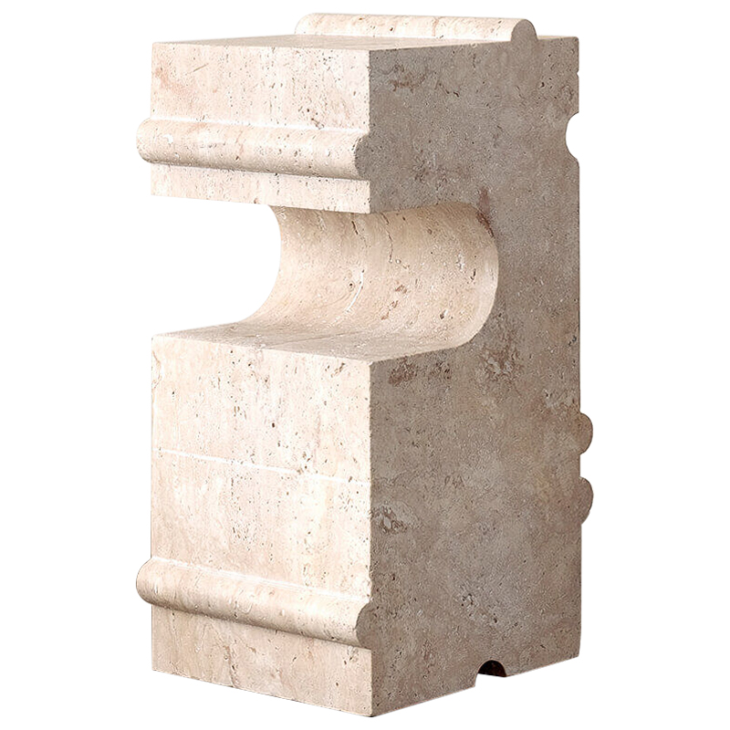 Приставной стол Hume Stone Side Table дизайн Kelly Wearstler Песочный Приставной стол Hume Stone Side Table дизайн Kelly Wearstler Песочный в Костроме | Loft Concept