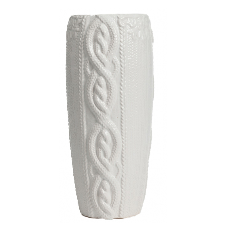 Ваза Knitted Pattern high Белый Ваза Knitted Pattern high Белый в Костроме | Loft Concept