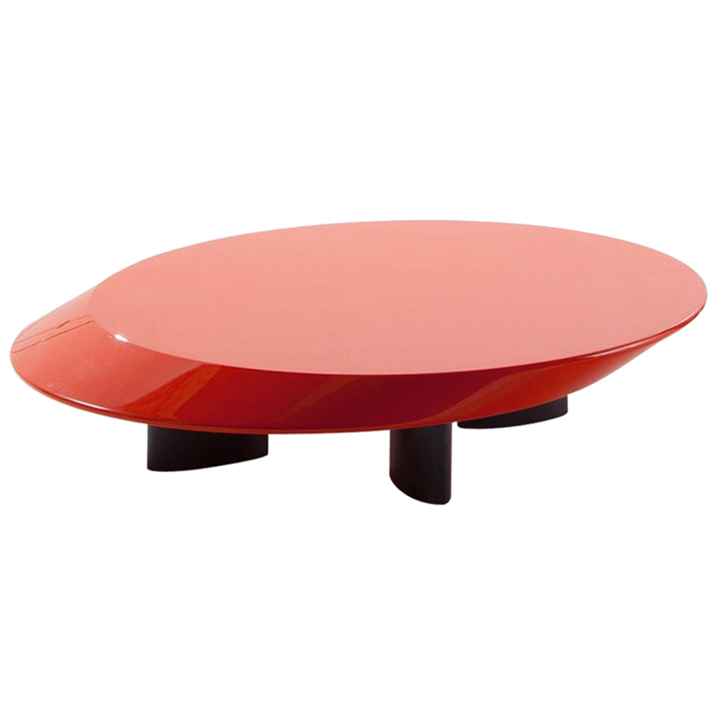 Кофейный стол Ellipse Red Glossy Coffee Table Красный Черный Кофейный стол Ellipse Red Glossy Coffee Table Красный Черный в Костроме | Loft Concept