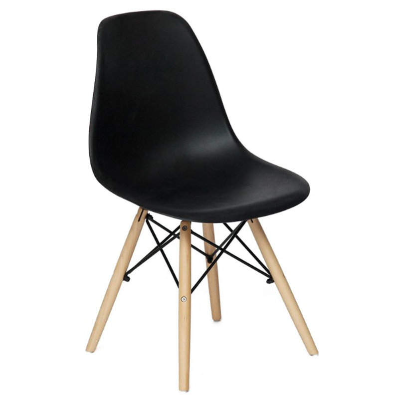 Стул DSW black Черный Древесина Стул DSW black Черный Древесина в Костроме | Loft Concept