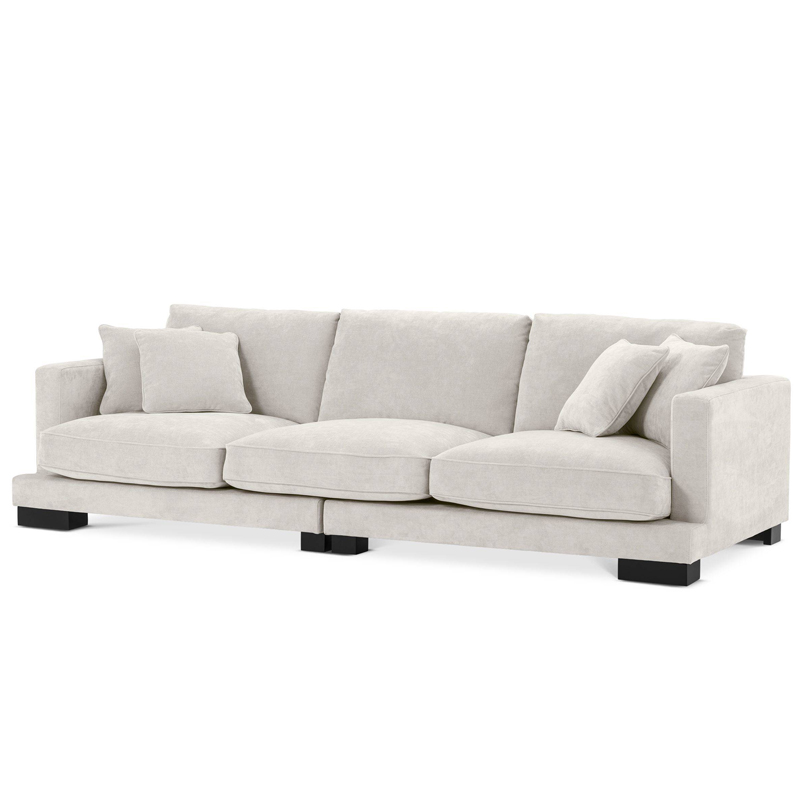 Диван Eichholtz Sofa Tuscany sand Песочный Черный Диван Eichholtz Sofa Tuscany sand Песочный Черный в Костроме | Loft Concept