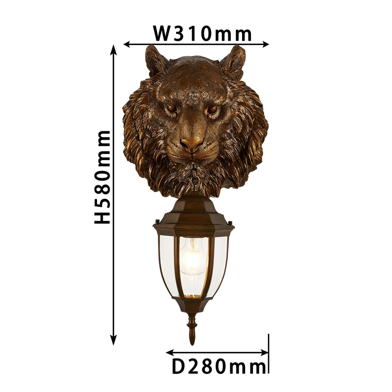 Коричневый уличный светильник с головой зверя ANIMAL LANTERN Коричневый уличный светильник с головой зверя ANIMAL LANTERN в Костроме