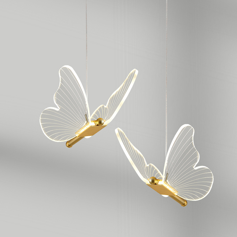 Butterfly Double Pendant Lamp D Прозрачный Латунь Butterfly Double Pendant Lamp D Прозрачный Латунь в Костроме | Loft Concept