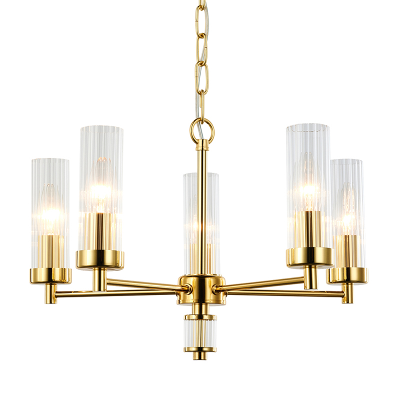 Люстра Jeanette Chandelier Gold 46 Глянцевое золото Прозрачный Люстра Jeanette Chandelier Gold 46 Глянцевое золото Прозрачный в Костроме | Loft Concept