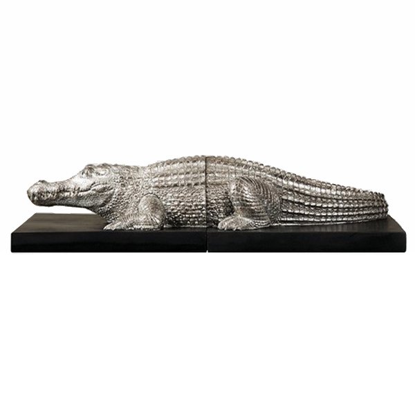 Держатель книг крокодил Crocodile Серебряный Держатель книг крокодил Crocodile Серебряный в Костроме | Loft Concept