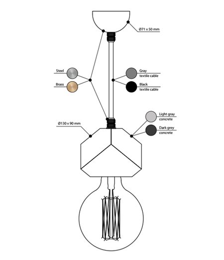 Подвесной светильник BETON MAKT в Костроме