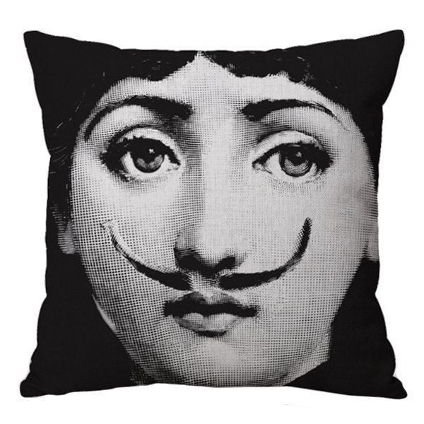 Декоративная подушка Fornasetti 021 Черно-белый Декоративная подушка Fornasetti 021 Черно-белый в Костроме | Loft Concept