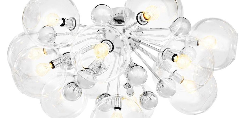 Потолочный светильник Eichholtz Ceiling Lamp Soleil Nickel Потолочный светильник Eichholtz Ceiling Lamp Soleil Nickel - Loft-Concept в Костроме