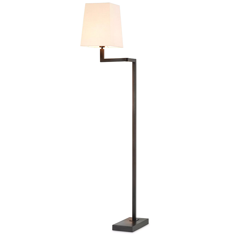 Торшер Eichholtz Floor Lamp Cambell Bronze Белый Темная бронза Торшер Eichholtz Floor Lamp Cambell Bronze Белый Темная бронза в Костроме | Loft Concept