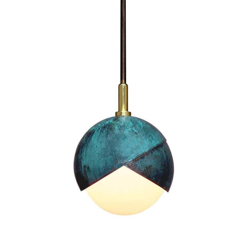Подвесной светильник Trella studio BENEDICT PENDANT Бирюзовый Белый Подвесной светильник Trella studio BENEDICT PENDANT Бирюзовый Белый в Костроме | Loft Concept
