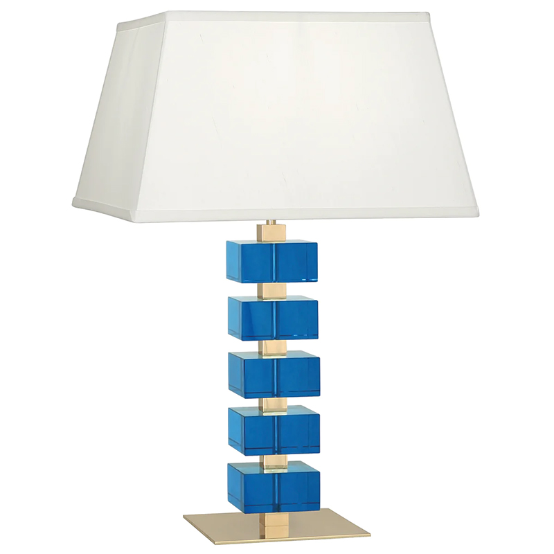 Настольная лампа Monaco Table Lamp Синий Латунь Белый Настольная лампа Monaco Table Lamp Синий Латунь Белый в Костроме | Loft Concept