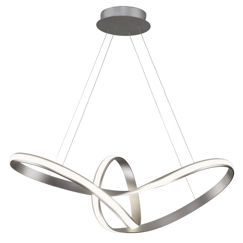 Люстра Mobius Strip Silver Chandelier Никель Сатин Люстра Mobius Strip Silver Chandelier Никель Сатин в Костроме | Loft Concept