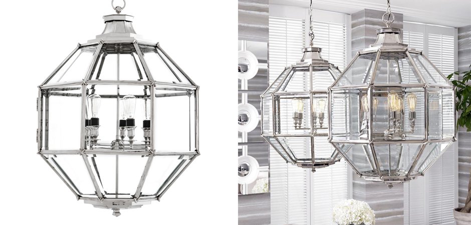 Люстра Lantern Owen Nickel L - Loft-Concept в Костроме