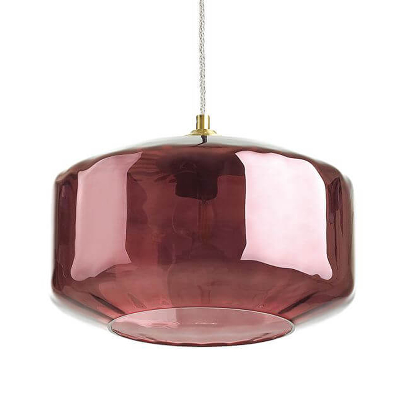 Подвесной светильник Multicolored Glass Burgundy Бургундский красный Бронза Подвесной светильник Multicolored Glass Burgundy Бургундский красный Бронза в Костроме | Loft Concept