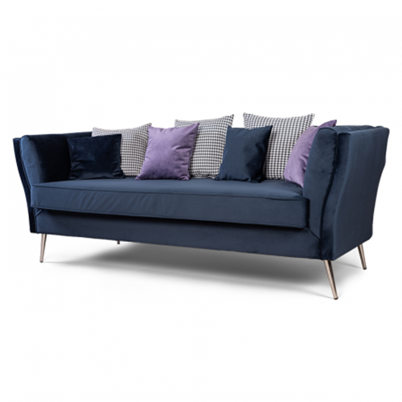 Диван Helene Sofa Синий Хром Диван Helene Sofa Синий Хром в Костроме | Loft Concept