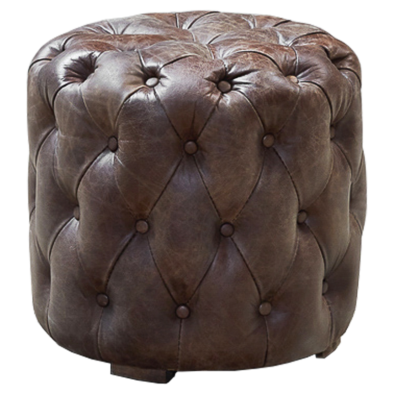 Пуф Loft Leather Buttons Коричневый Пуф Loft Leather Buttons Коричневый в Костроме | Loft Concept