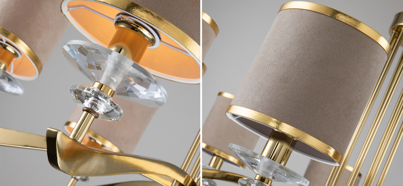 Люстра цвета латуни Salony D100 см - фото