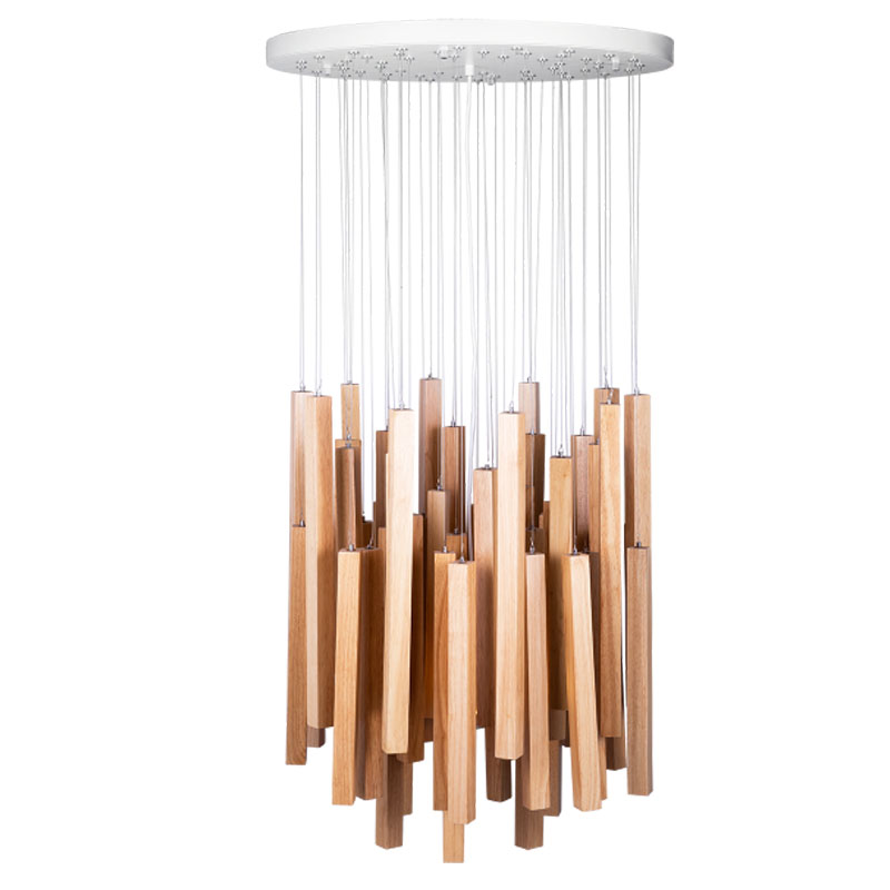 Подвесной светильник Wooden Eco Light Бежевый Подвесной светильник Wooden Eco Light Бежевый в Костроме | Loft Concept