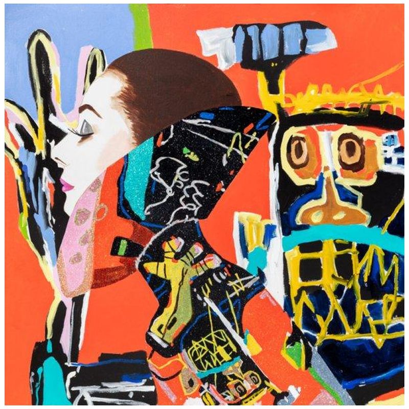 Картина She Dreamed of Basquiat in Orange Мульти Картина She Dreamed of Basquiat in Orange Мульти в Костроме | Loft Concept
