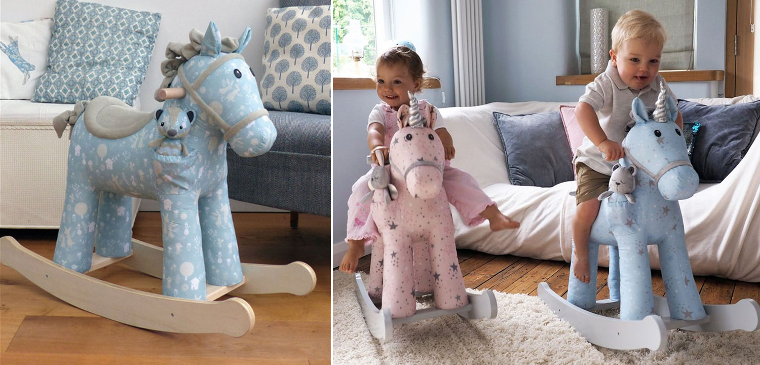 Лошадка-качалка голубая Oscar Pony - фото