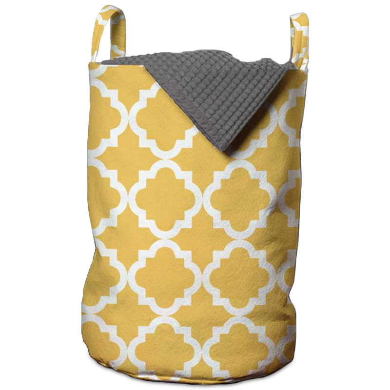 Корзина Yellow Ornament Basket Горчичный Корзина Yellow Ornament Basket Горчичный в Костроме | Loft Concept