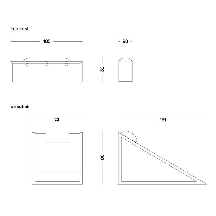 Дизайнерское кресло на металлическом каркасе с подставкой для ног Poltronova Mies Armchair в Костроме