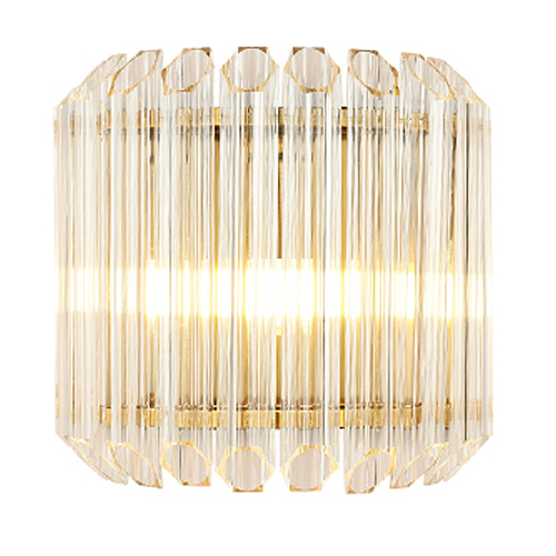 Бра Hexagon Wall Lamp прозрачное стекло Прозрачный Золотой Бра Hexagon Wall Lamp прозрачное стекло Прозрачный Золотой в Костроме | Loft Concept