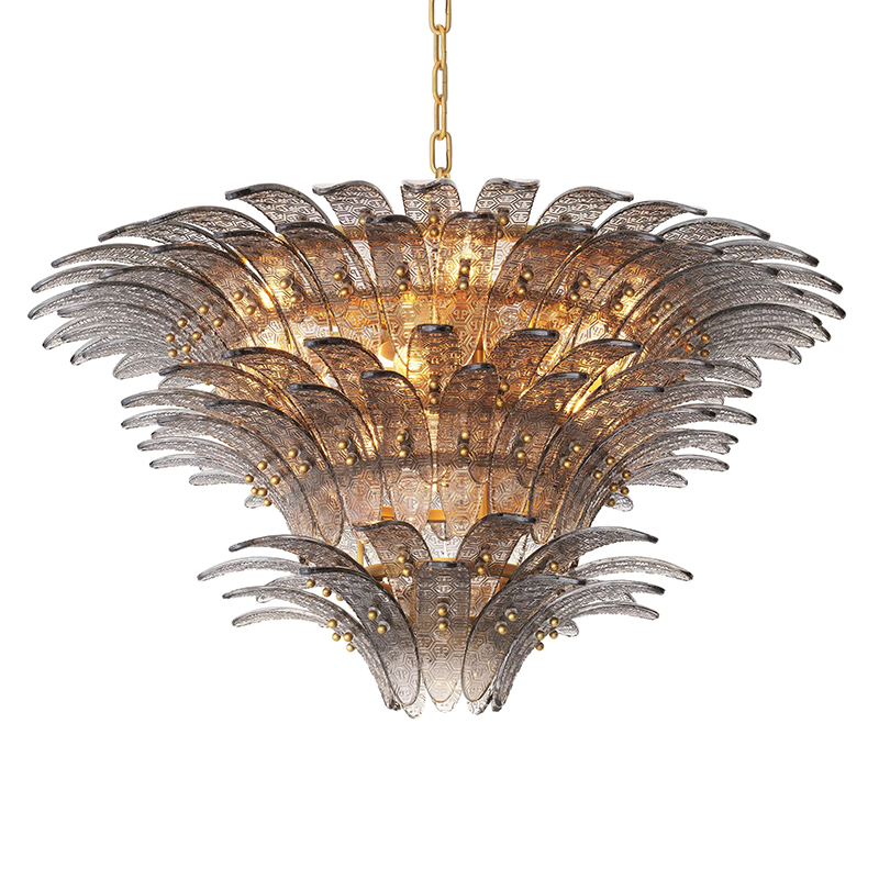 Люстра Philipp Plein Chandelier Bel Air L Латунь Серый Люстра Philipp Plein Chandelier Bel Air L Латунь Серый в Костроме | Loft Concept