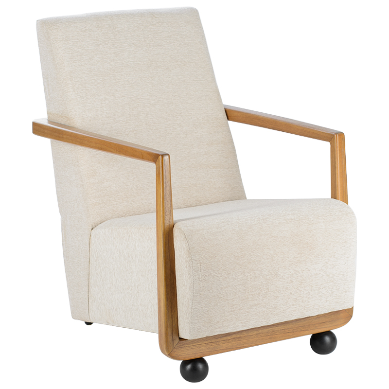 Кресло Stellan Armchair Бежевый Древесина Черный Кресло Stellan Armchair Бежевый Древесина Черный в Костроме | Loft Concept