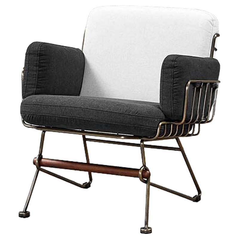 Кресло Jenson Armchair Серый Коричневый Бронза Кресло Jenson Armchair Серый Коричневый Бронза в Костроме | Loft Concept