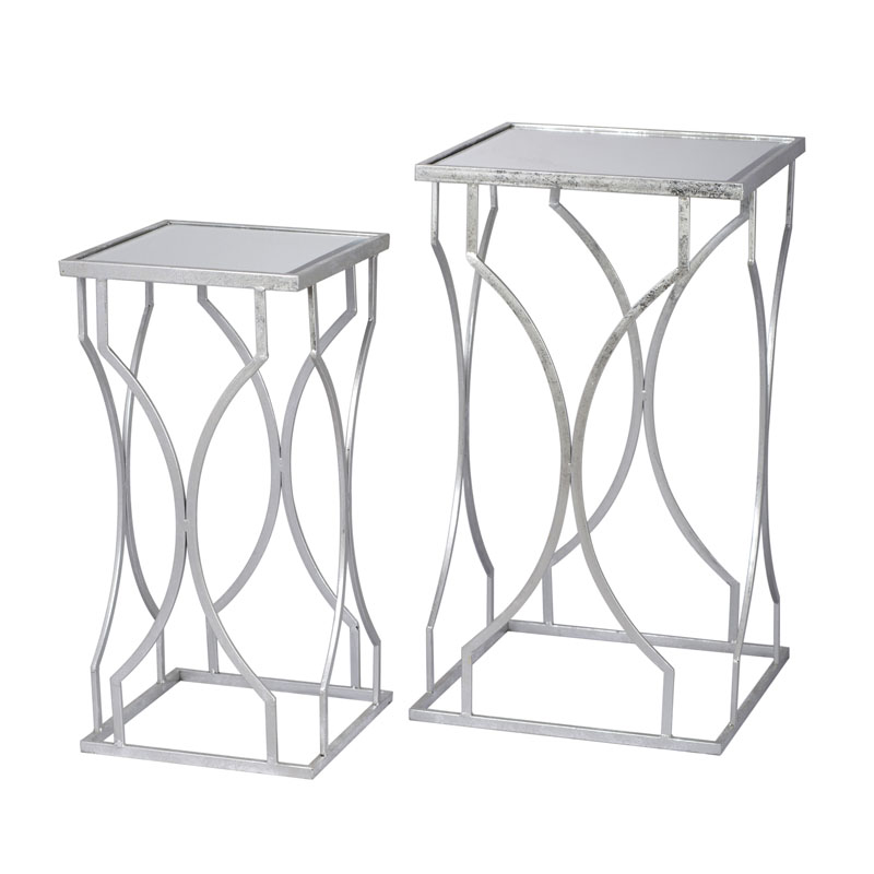 Комплект приставных столов Mirror Surface Table silver Серебряный Комплект приставных столов Mirror Surface Table silver Серебряный в Костроме | Loft Concept