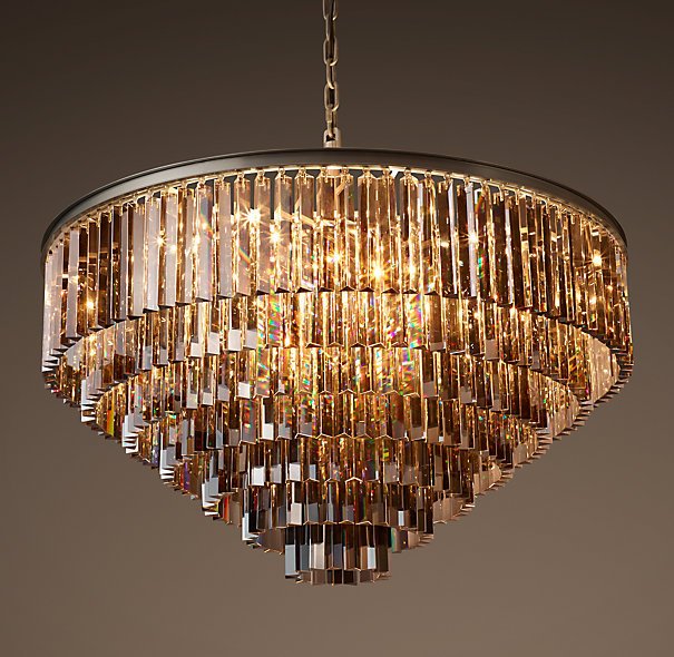 Люстра RH 1920s Odeon Smoke Glass Fringe Chandelier -80, 100 Черный Люстра RH 1920s Odeon Smoke Glass Fringe Chandelier -80, 100 Черный в Костроме | Loft Concept