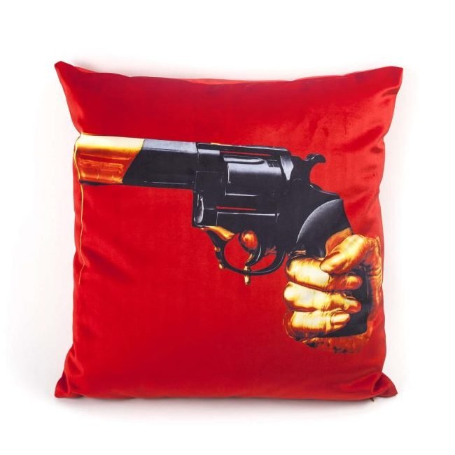 Подушка Seletti Cushion Revolver Toiletpaper Красный Подушка Seletti Cushion Revolver Toiletpaper Красный в Костроме | Loft Concept