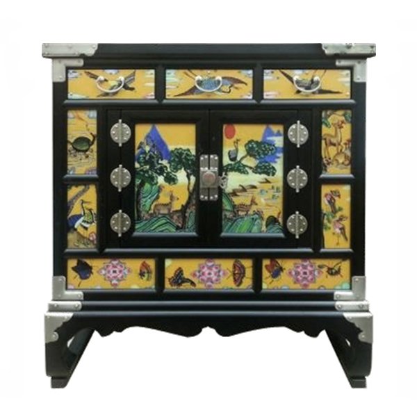 Китайский комод Chinoiserie chest of drawers yellow Желтый Черный Китайский комод Chinoiserie chest of drawers yellow Желтый Черный в Костроме | Loft Concept