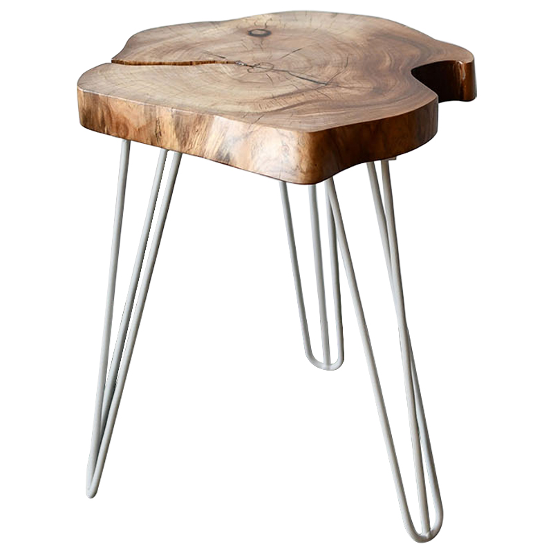 Приставной стол Frederic Industrial Metal Rust Side Table Древесина Белый Приставной стол Frederic Industrial Metal Rust Side Table Древесина Белый в Костроме | Loft Concept