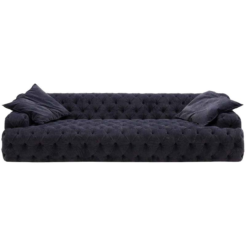 Трехместный диван темно-синий Campion Deep Blue Sofa Темно-синий Трехместный диван темно-синий Campion Deep Blue Sofa Темно-синий в Костроме | Loft Concept