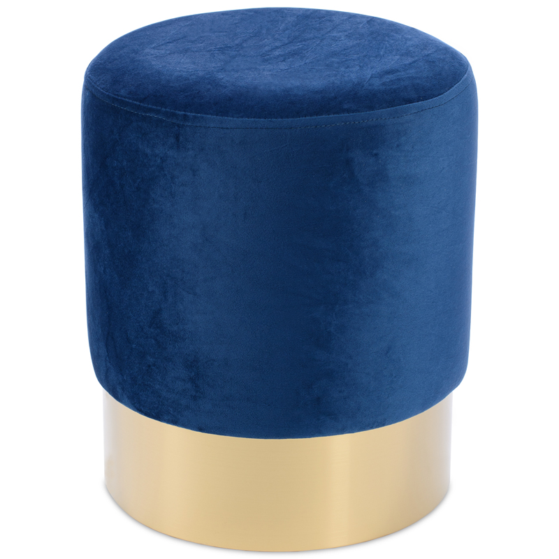 Пуф Una Puff blue Синий Золотой Пуф Una Puff blue Синий Золотой в Костроме | Loft Concept
