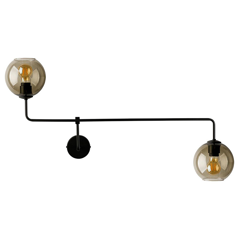 Бра Franco Wall Lamp Duo Черный Янтарный Бра Franco Wall Lamp Duo Черный Янтарный в Костроме | Loft Concept